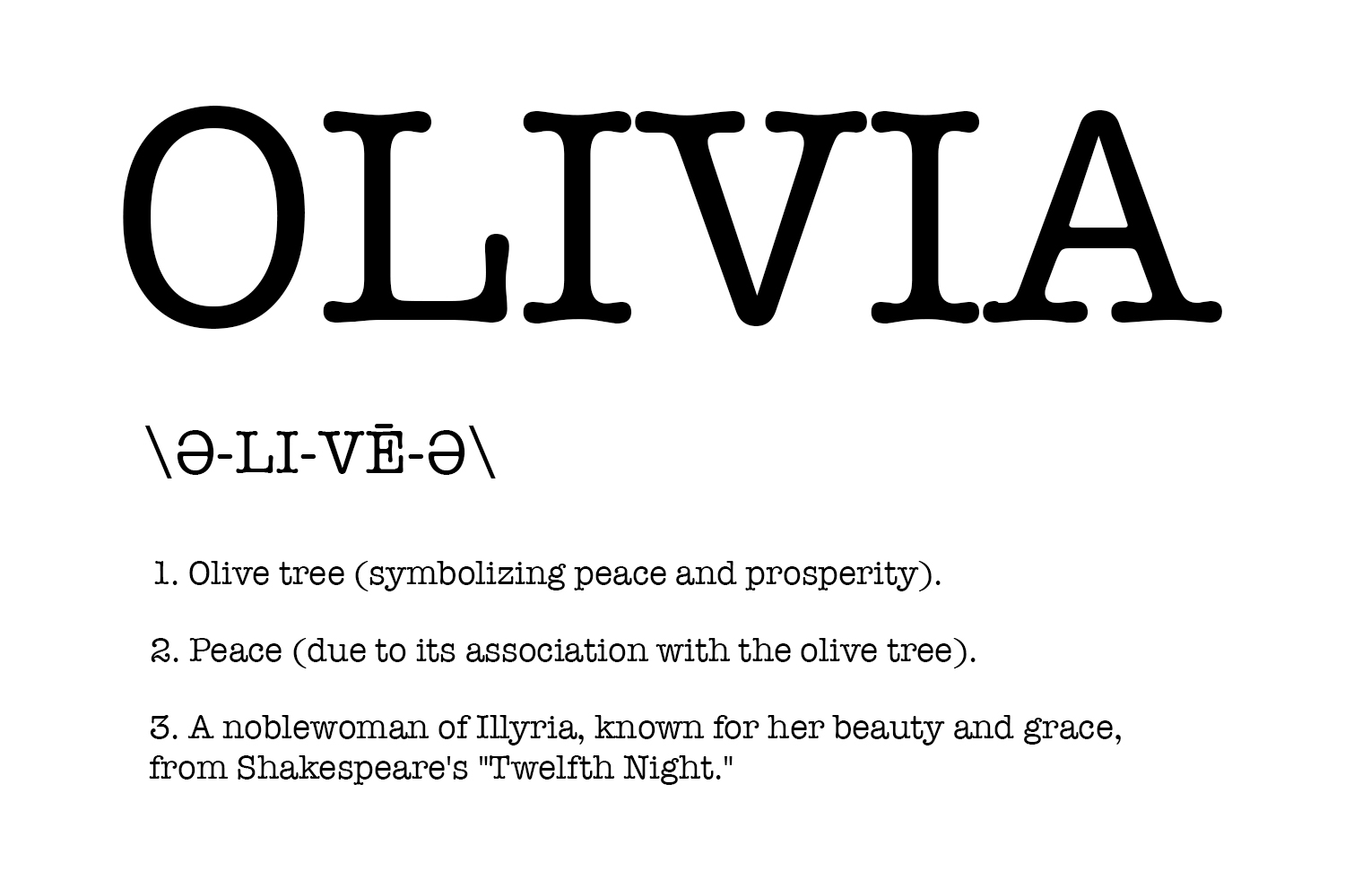 Olivia (Name) – Names Librarian